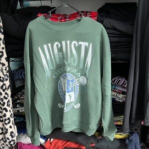 Hollister Augusta Graphic Crewneck Sweater - Green